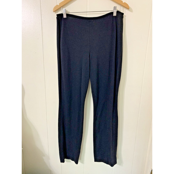 Ellie Tahari Women's Black Ponte Knit pull on pants Large Career work Capsule - Picture 1 of 9